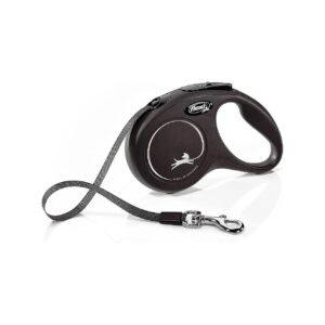 Compact Automatic Leash for Small Dogs S 5M Black Solid Plastic