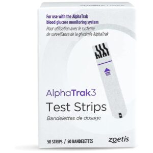 Compact Blood Glucose Testing Strips for Cats Dogs Horses with AlphaTrak 3 System