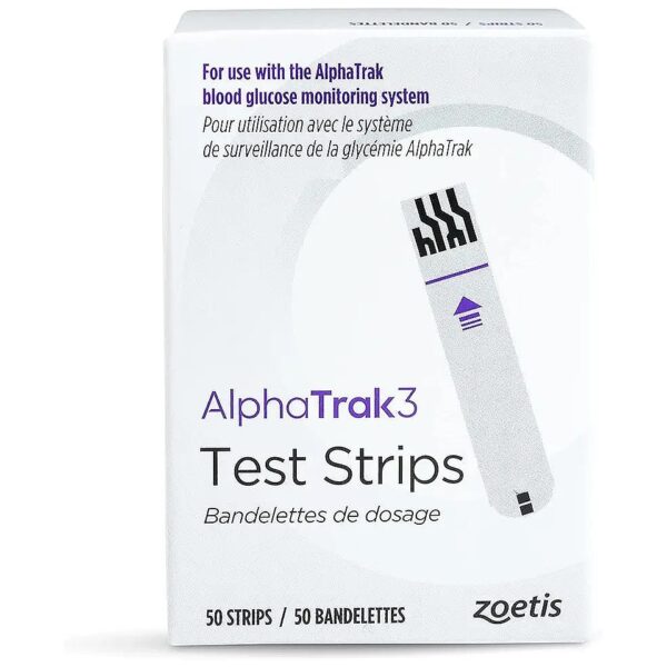 Compact Blood Glucose Testing Strips for Cats Dogs Horses with AlphaTrak 3 System