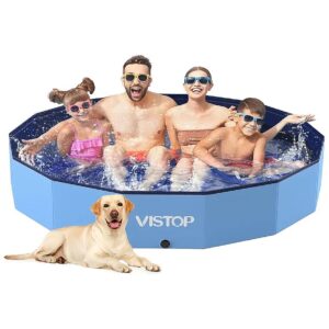 Compact Blue Round PVC Kiddie Pool for Reptiles, Small Animals, and Kids