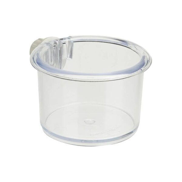 Compact Clear Stationary Pet Feeding Crock for Small Spaces