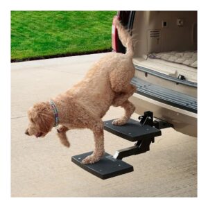 Compact Metal Dog Hitch Step for Easy Comfy Travel