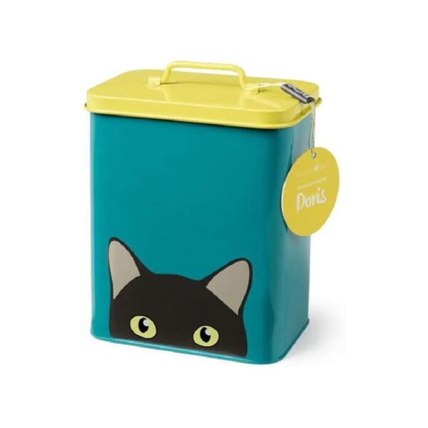 Compact Pet Food Storage Container for Cats and Treats