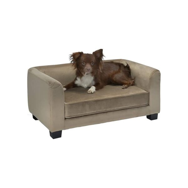 Compact Pet Sofa for Small Pet Owners, Beige with Storage