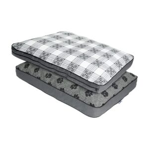 Compact Small Gray Pet Bed with MyPillow Fill for Comfortable Sleeping