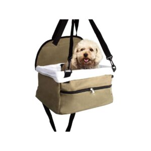 Compact and Convenient 2-in-1 Dog Car Seat and Carrier for Small to Medium Sized Pets