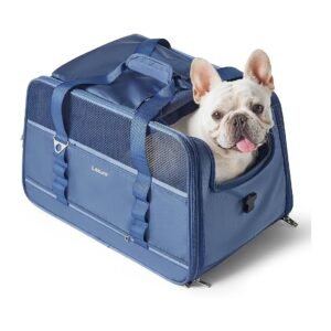 Compact and Foldable Soft Sided Pet Carrier for Small Pets Up to 25 Lbs in Blue