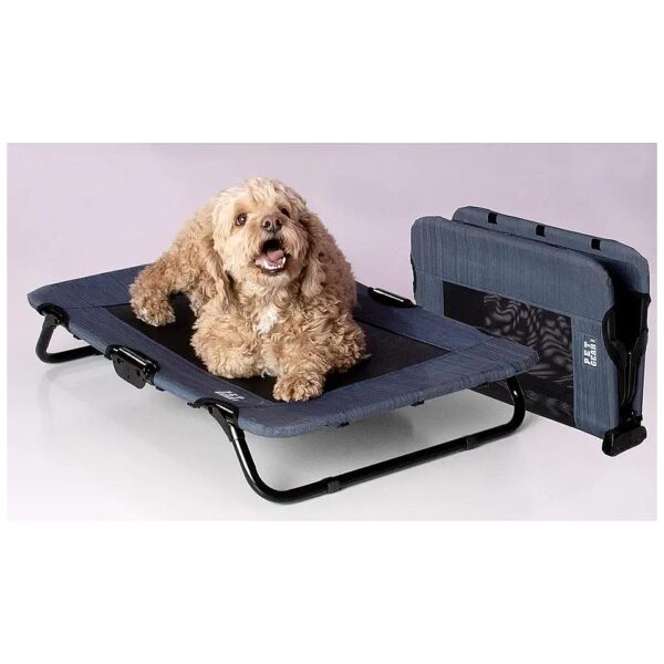 Compact and Lightweight Pet Elevated Bed with Cooling Features