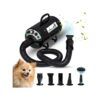 Compact and Portable Dog Dryer and Blower for Wet and Dry Hair, with Adjustable Airflow