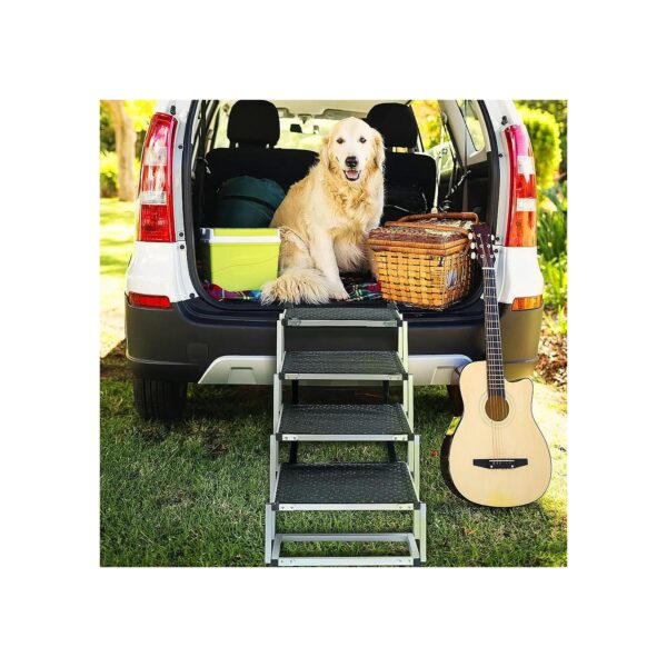 Compact and Portable Dog Steps for SUVs and Trucks with Easy Storage