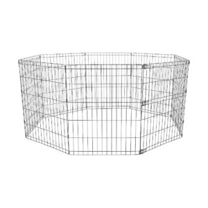 Compact and Portable Steel Pet Crate for Outdoor Play