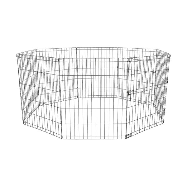 Compact and Portable Steel Pet Crate for Outdoor Play