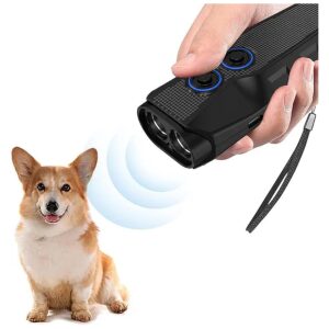 Compact and Portable Ultrasonic Dog Silencer with 25 FT Range and 3 Modes