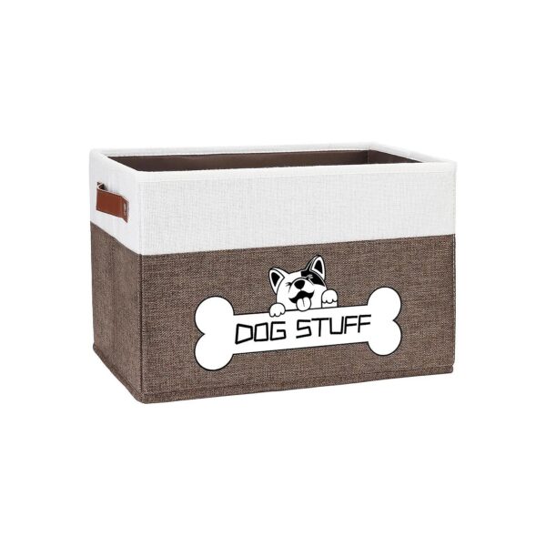 Compact and Space-Saving Dog Toy Box with Foldable Design and Handles