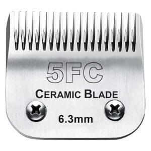 Compatible 5FC Blade for Andis Dog Clippers with Detachable Ceramic Blade