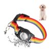 Compatible Apple AirTag Dog Collar for Small Pets with GPS and Bell