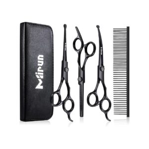 Complete Dog Grooming Kit with 5-in-1 Scissors for Thinning, Cutting, and Trimming