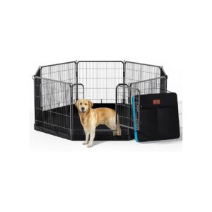 Complete Dog Playpen System with Storage Bag and Easy Assembly for Puppies and Small Dogs