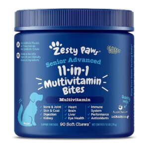 Complete Dog Vitamin Chews with Glucosamine, Chondroitin, and Probiotics for Gut Health