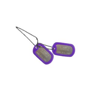 Complete Matte Stainless Steel Dog Tag Replacement Set with Silencers