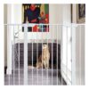 Complete Metal Pet Gate Package for Dogs Includes Pressure Mount Kit and Extension Kits