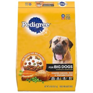 Complete Nutrition for Adult Large Breed Dogs with Chicken, Rice, and Vegetable Flavor