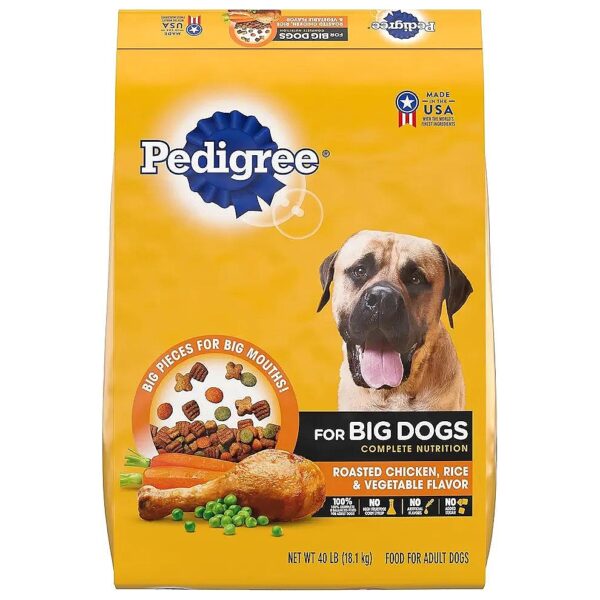 Complete Nutrition for Adult Large Breed Dogs with Chicken, Rice, and Vegetable Flavor