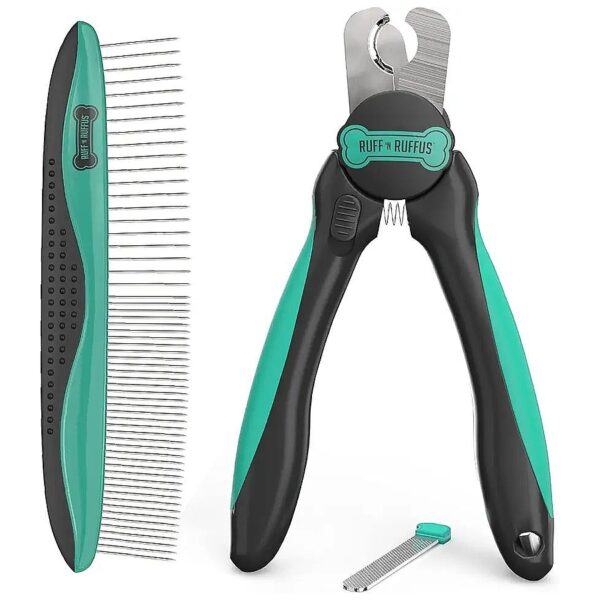 Complete Pet Grooming Kit with Nail Clippers, Comb, and Nail File for Dogs and Cats