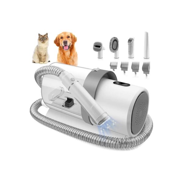 Complete Pet Grooming Kit with Vacuum Cleaner and 5 Grooming Tools