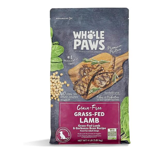 Complete and Balanced Adult Dog Food with Whole Ingredients Lamb and Garbanzo Beans