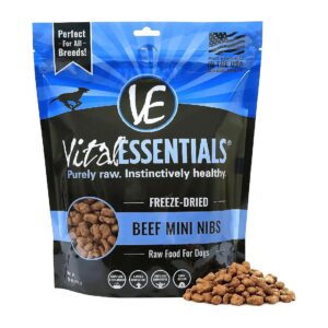 Complete and Balanced Freeze-Dried Beef Dog Food for Active Puppies and Adult Dogs