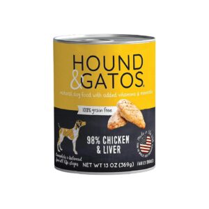 Complete and Balanced Wet Food for Dogs with 98% Chicken and Liver