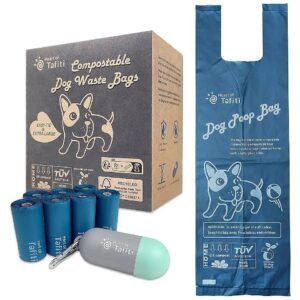 Compostable Dog Poop Bags with Holder and Handle, 80 Counts