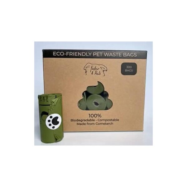 Compostable Pet Poop Bags Biodegradable Pet Waste Bags 300 Unscented Sage Green