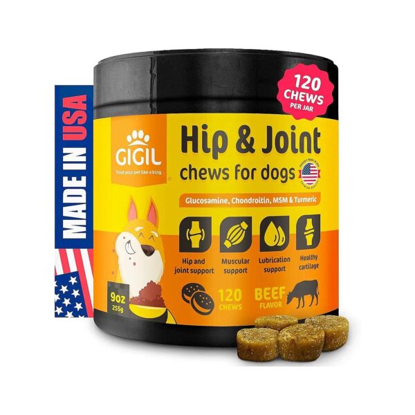 Comprehensive Dog Hip and Joint Support Supplement with Glucosamine and Chondroitin