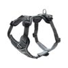 Comprehensive Grey Dog Harness with Breathable Padding and 3M Reflective Strips