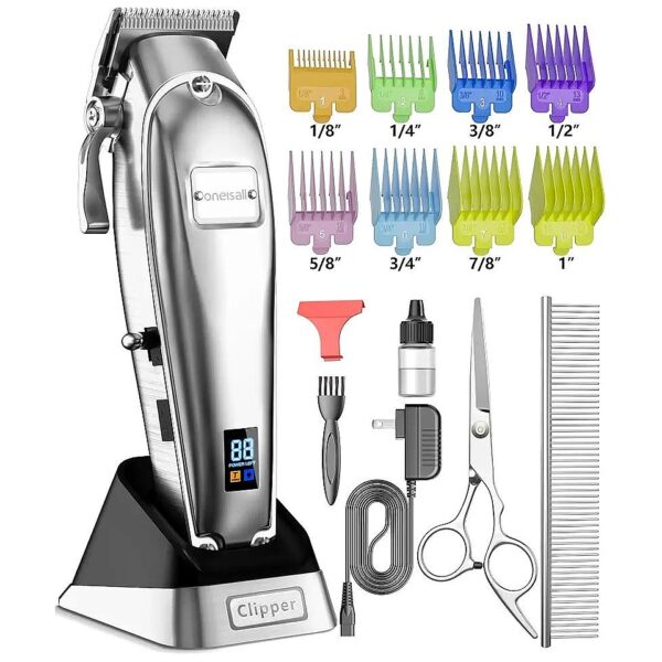 Comprehensive Pet Grooming Kit for Thick Coats with Cordless Clippers and Metal Blades