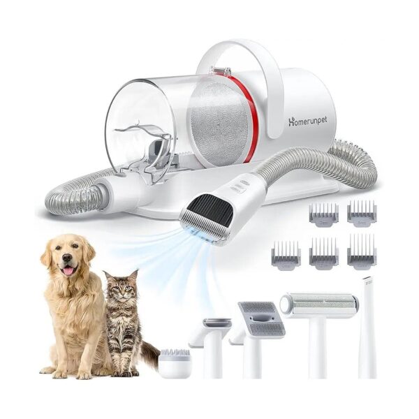 Comprehensive Pet Grooming Kit with 6 Tools and 85L Dust Cup for Easy Cleaning