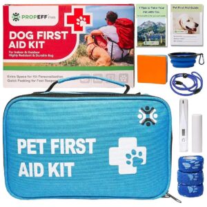 Comprehensive Pet Medical Kit for Dogs with 57 Pieces and First Aid Guide