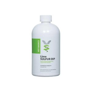 Concentrated Lime Sulfur Dip Solution for Skin Care in Dogs, Cats, and Horses