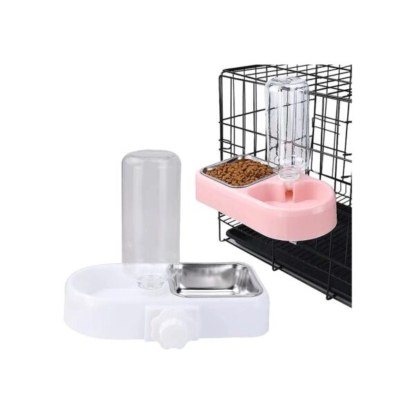 Convenient Pet Food and Water Bowl Set for Small and Medium Pets