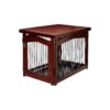 Convenient Two-in-One Wooden Pet Crate and Gate for Puppies and Adult Dogs