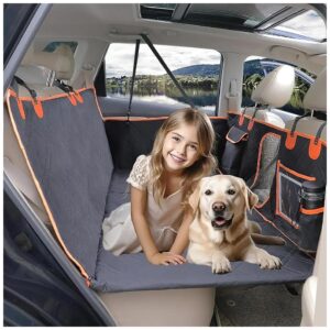 Convertible Back Seat Dog Bed for Car Travel and Camping