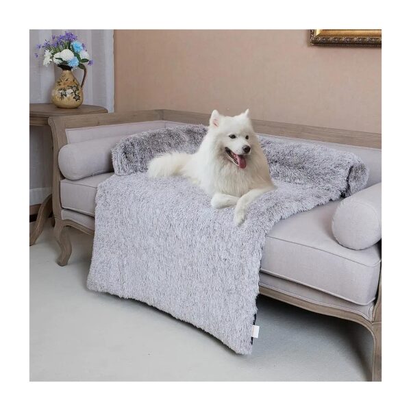 Coohom Dog Bed Protector with Soft Neck Bolster and Waterproof Lining for Pet Homes