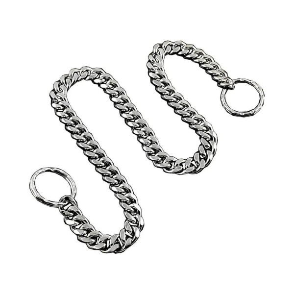 Cool Silver Metal Dog Choke Chain Choker Collar Necklace 10mm Width 16" Length