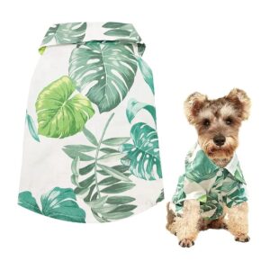 Cool and Comfy Hawaiian Dog Shirt for Small Cats with Soft Polyester Fabric