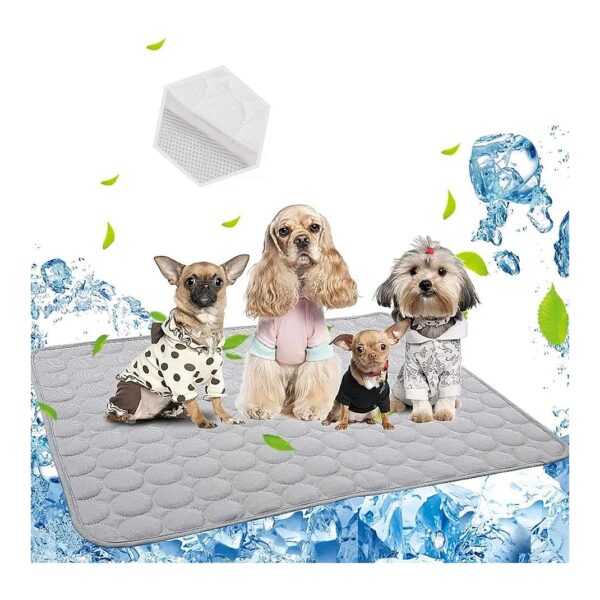 Cooling Dog Cooling Mat for Small Breeds, Foldable and Compact Design