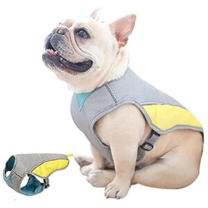 Cooling Dog Harness Vest for French Bulldog Summer Outdoor Pet Coat Reflective Jacket