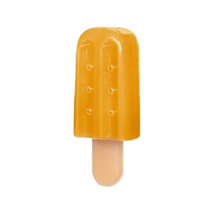 Cooling Orange Large Size Popsicle Rubber Dog Chew Toy with Holes