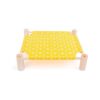 Cooling Pet Bed with Skid-Resistant Yellow Wood Feet for Cats